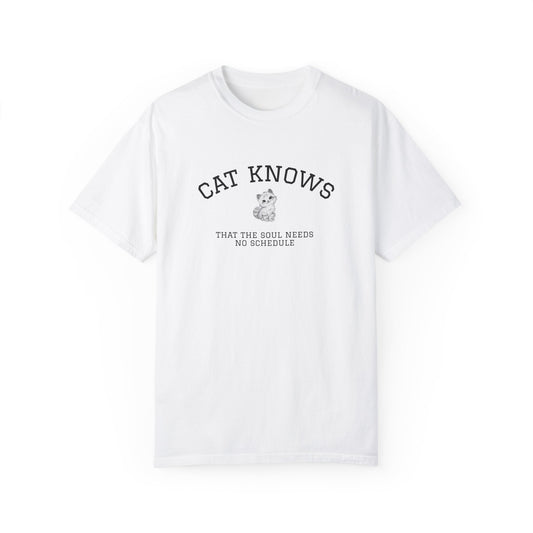 Cat Knows Things – Garment-Dyed T-Shirt | Soft Unisex Fit
