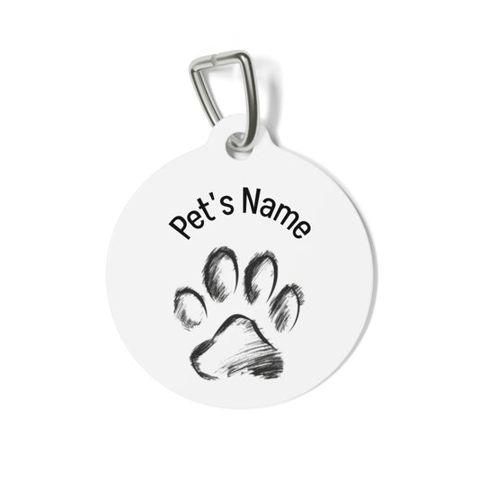 Pet ID Tag – Custom Name, Phone & Photo – Paw